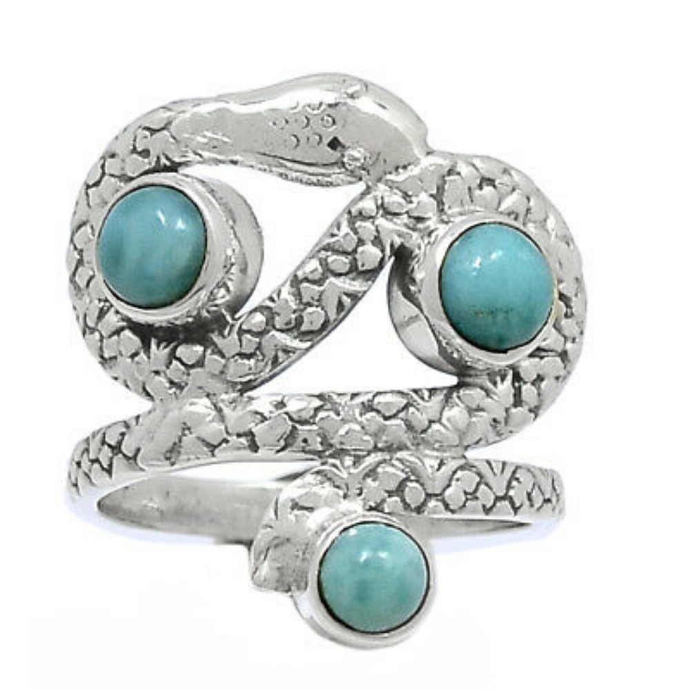 Snake Multi Larimar Ring